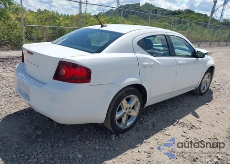 2013 Dodge Avenger Se из США, поврежденный, VIN 1C3CDZABXDN667306
